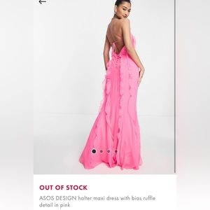 COPY - ASOS Halter maxi dress HOT pink